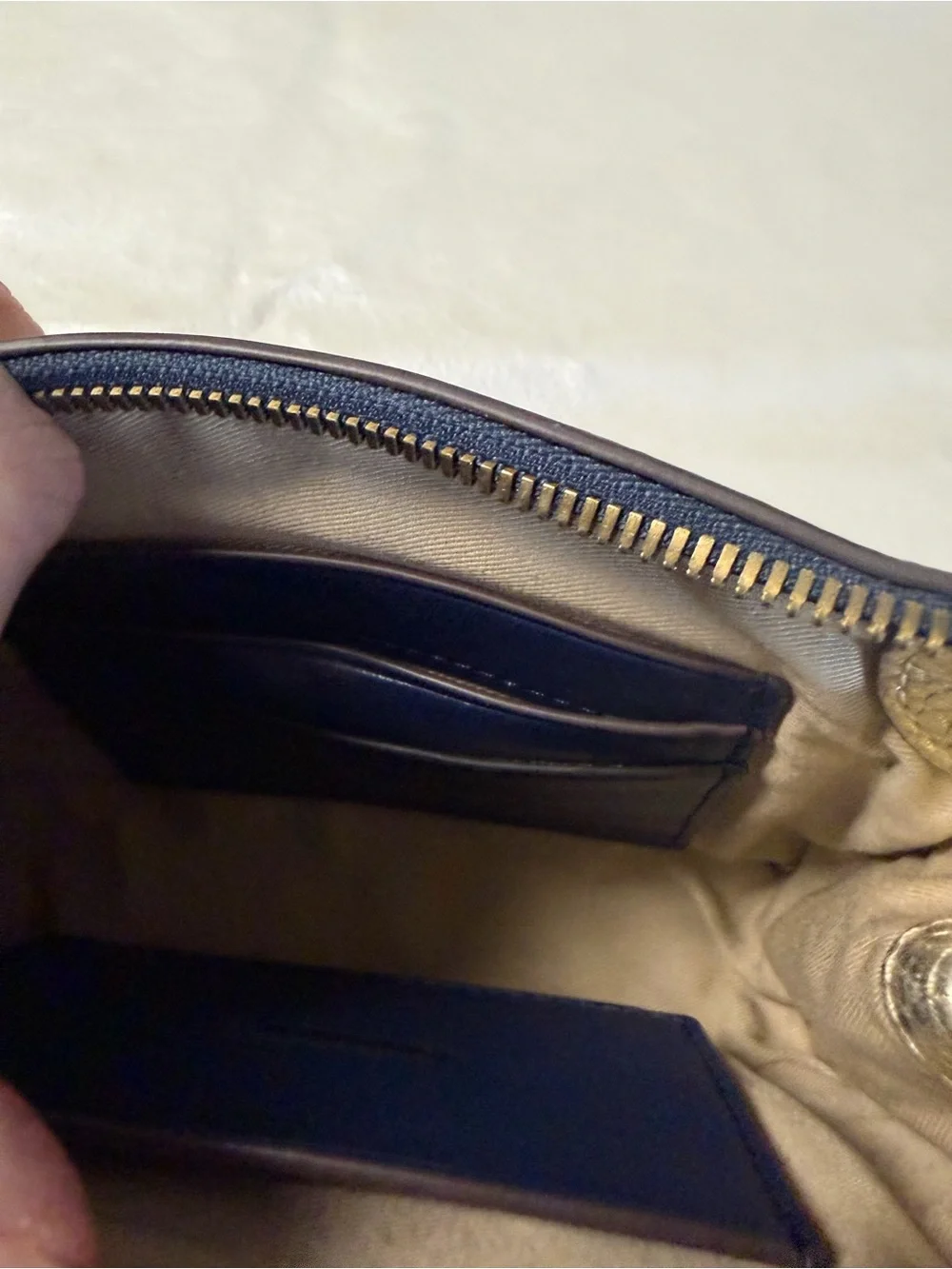 J. Crew Metallic Gold Pebbled Leather Crossbody Bag